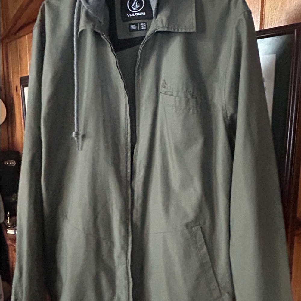 Volcom Men's Olive Military Jacket